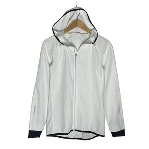 Champion | Women | White Vented Hooded Zip Up Windbreaker | Small